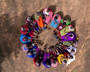 A group of women sitting in a circle